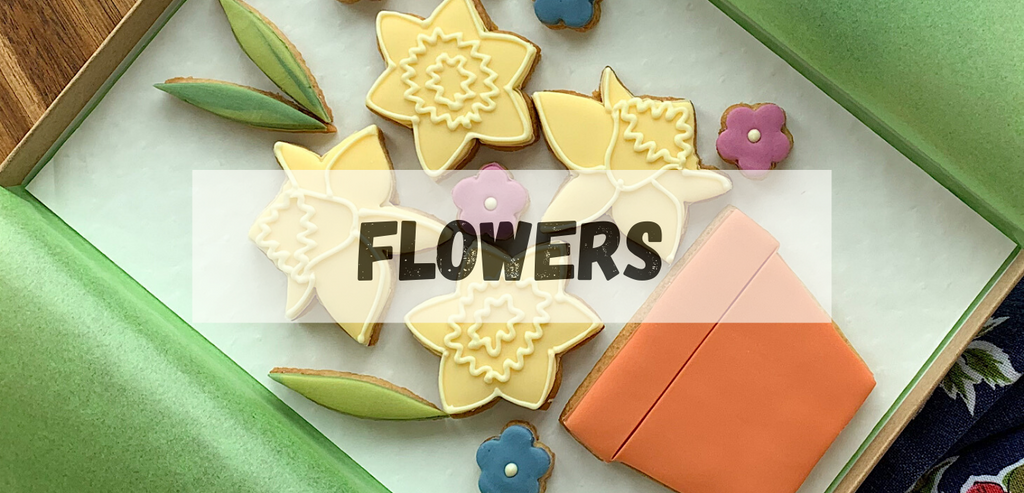 Daffodil pot flower letterbox biscuits