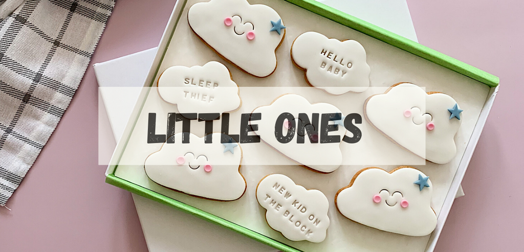 Cute fluffy baby cloud themed letterbox biscuits
