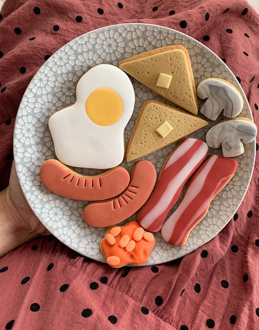 fryup themed breakfast letterbox biscuits