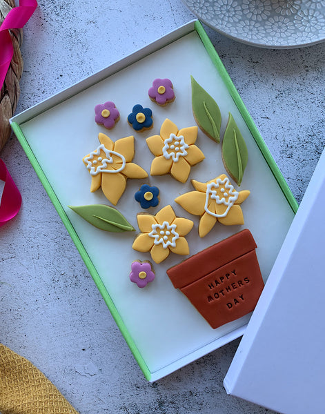 Mothers day daffodil postable biscuits