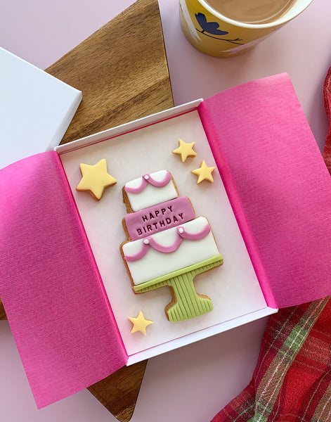 birthday cake letterbox biscuits